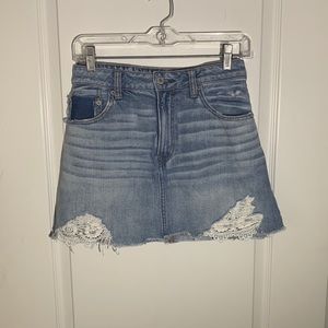 american eagle jean miniskirt